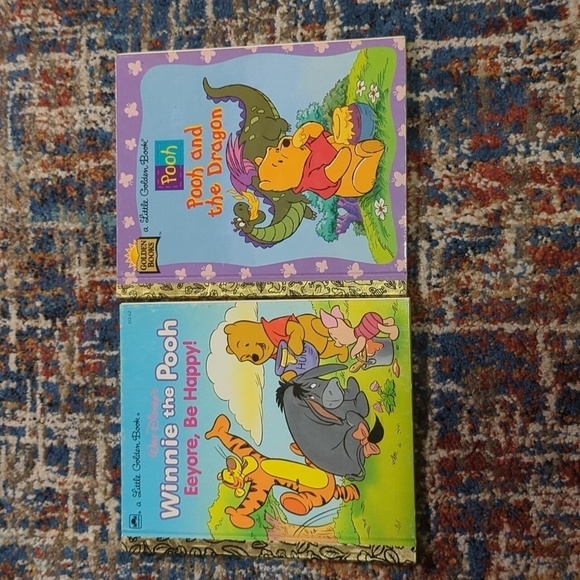 🐢A Little Golden Book Disney's Winnie the Pooh Set of 2 Hardback Book - Picture 1 of 3